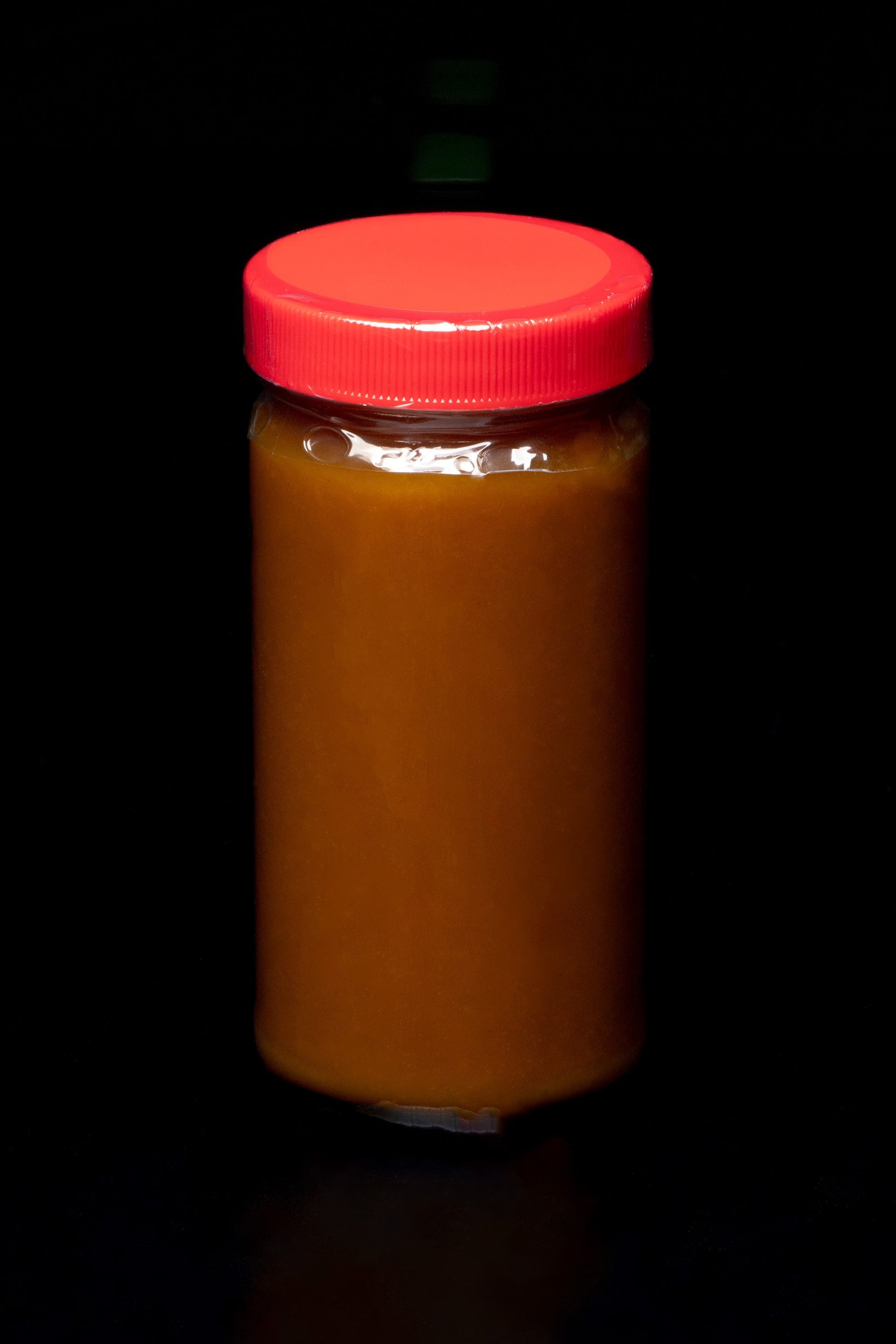 Rear-facing photo of Weber's Brand Honey Horseradish Mustard.