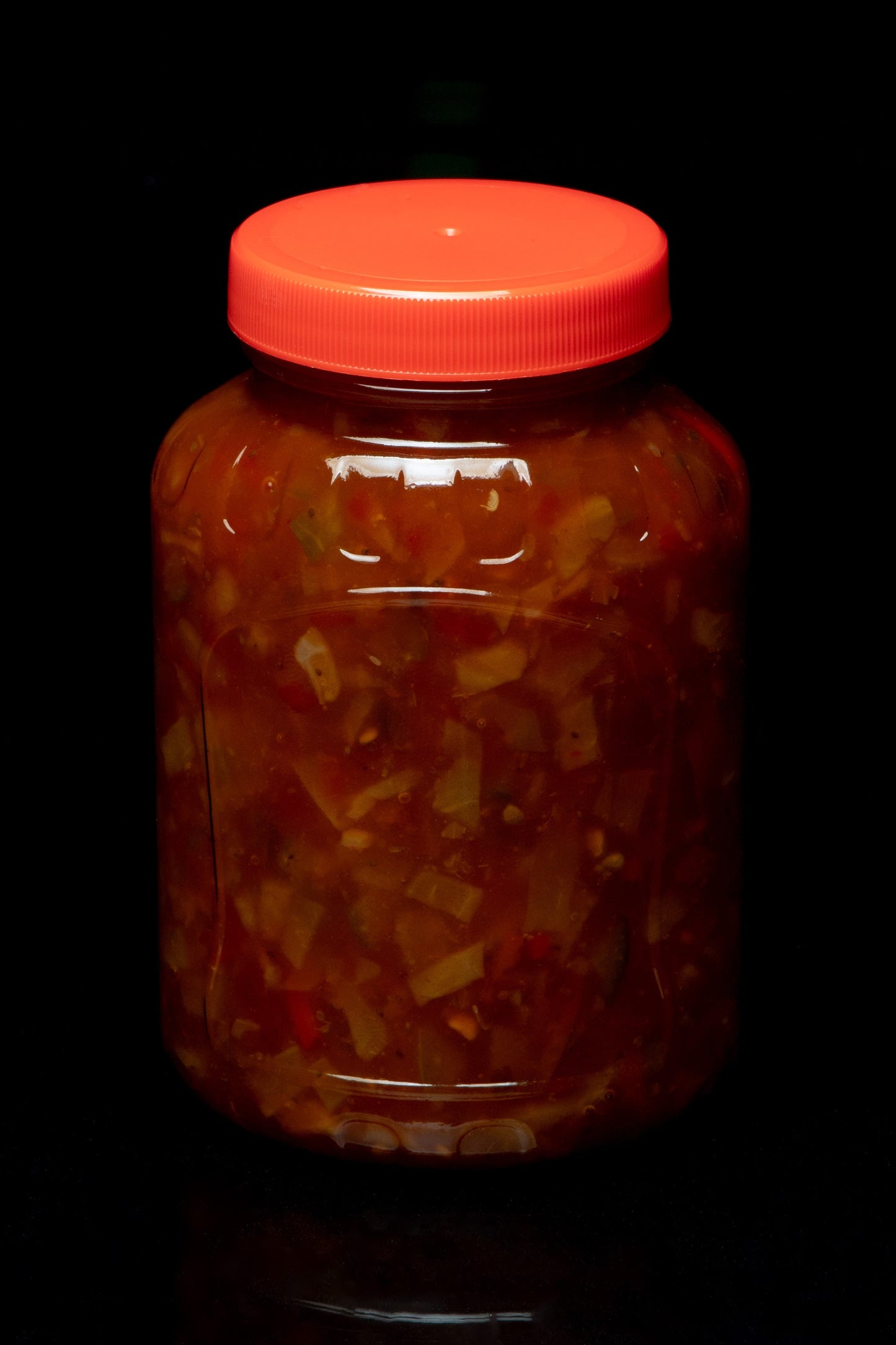 Rear-facing photo of Weber's Brand Hot Green Tomato Piccalilli Relish.