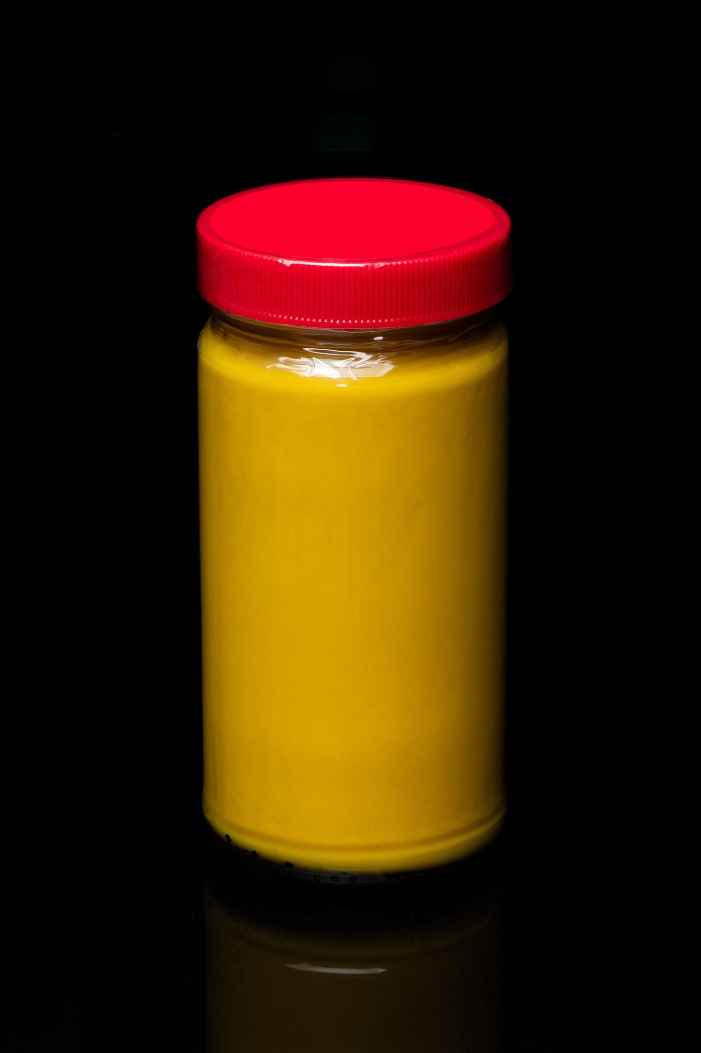 Rear-facing photo of Weber's Brand Hot Garlic Mustard.