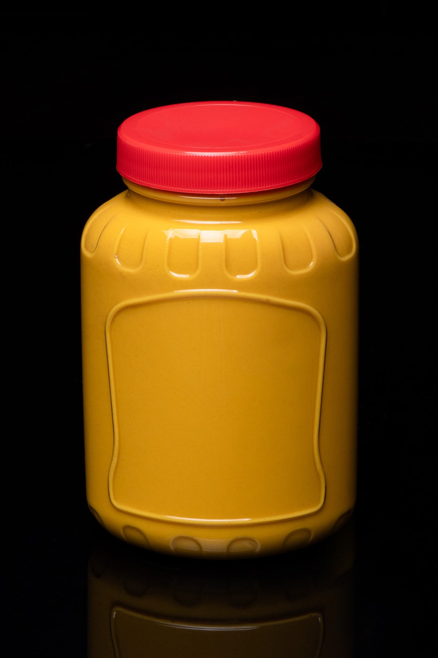 Rear-facing photo of Weber's Brand Mild Mustard.